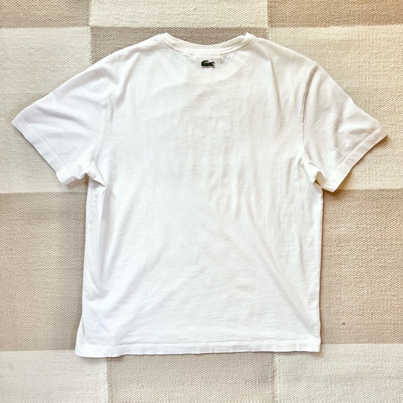 Lacoste White T-Shirt with Logo - Picture 3 of 8